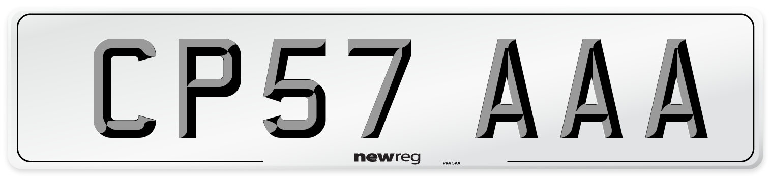 CP57 AAA Number Plate from New Reg